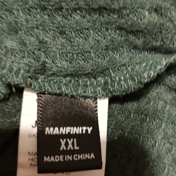 ◾🌿◾NWOT Men's Hunter Forest Pine Green Solid Waffle Weave Knit T-Shirt - 2XL - Picture 14 of 15